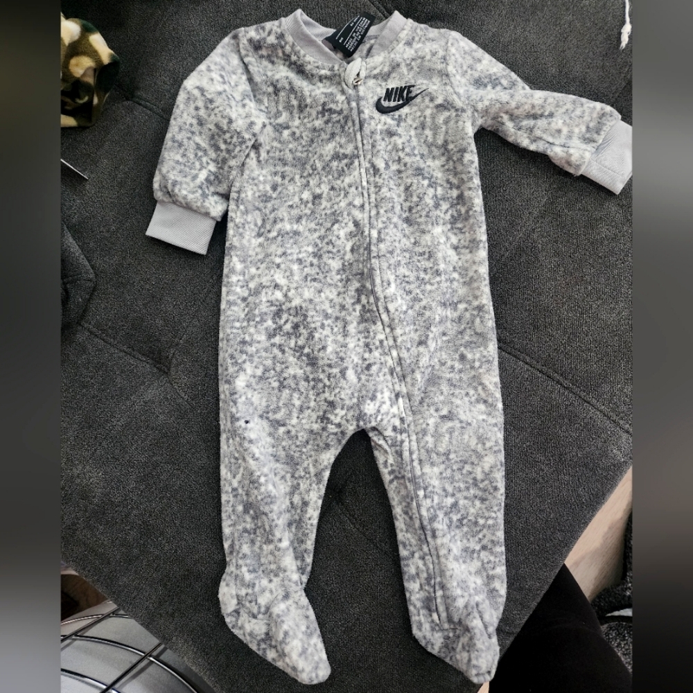 Nike Gray Baby Onesie